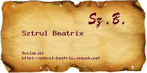 Sztrul Beatrix névjegykártya